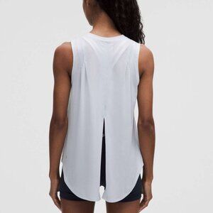 NWT Peloton X Lululemon Medium lightweight split blue tank top starch blue
